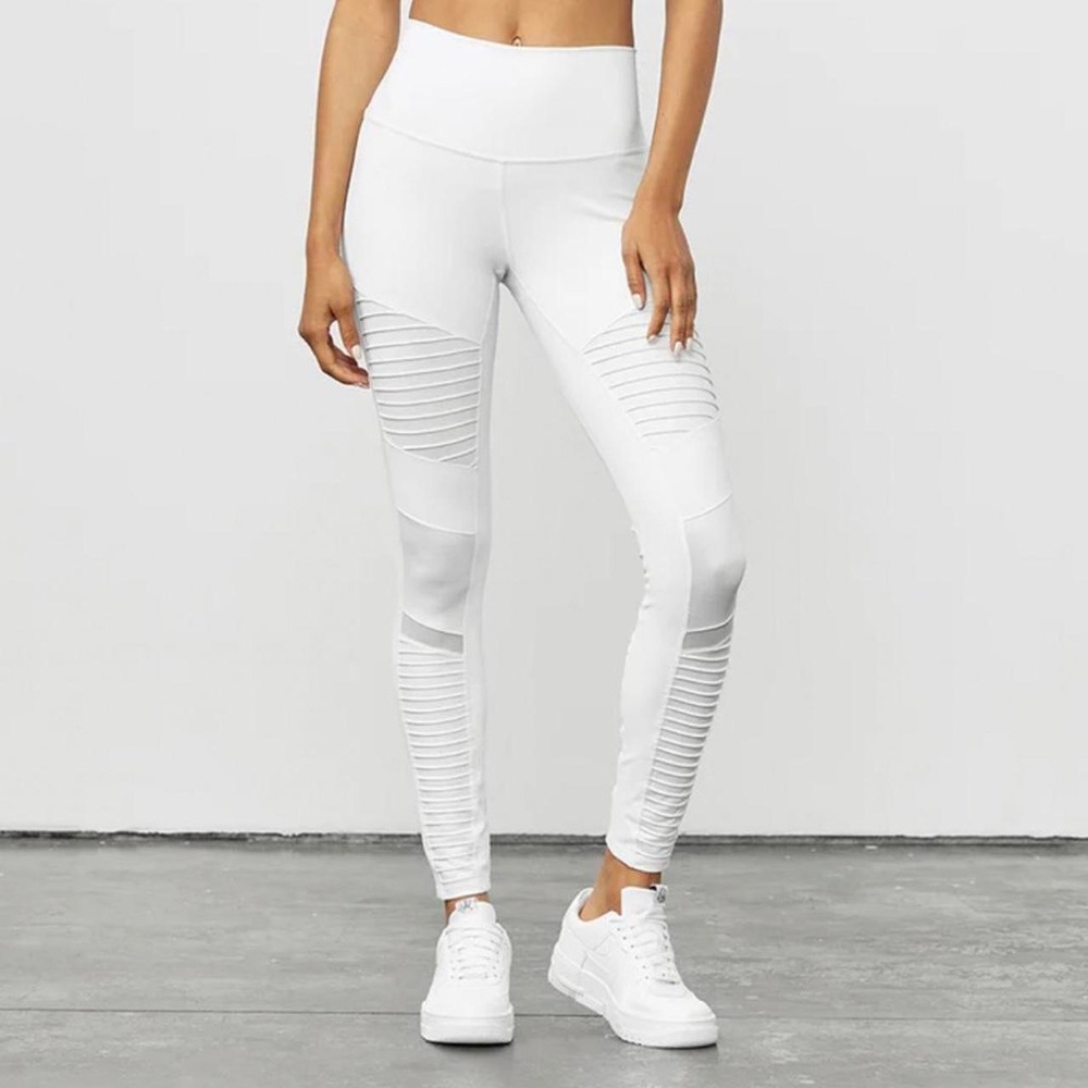 ALO White High-Waisted Leggings